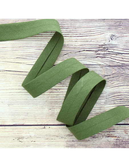 Organic cotton bias - Asparagus green