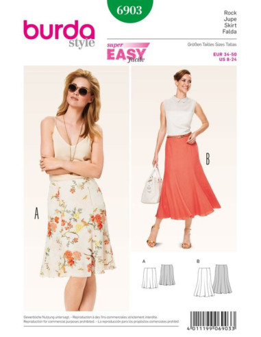 Skirt pattern - Burda 6903