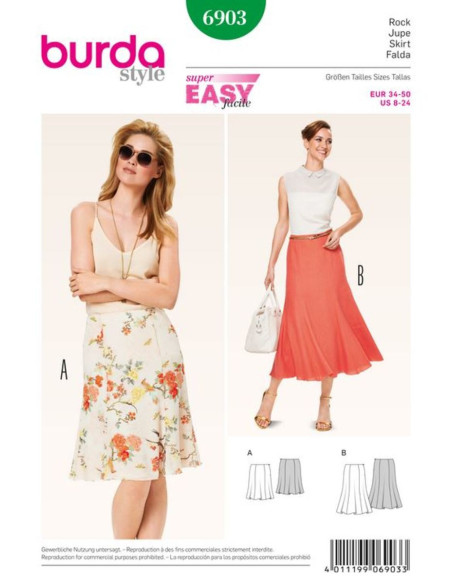 Skirt pattern - Burda 6903