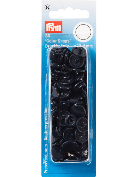 Set of 30 Color Snaps press buttons 12.4 mm - Navy