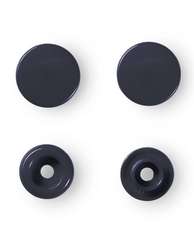 Set of 30 Color Snaps press buttons 12.4 mm - Navy
