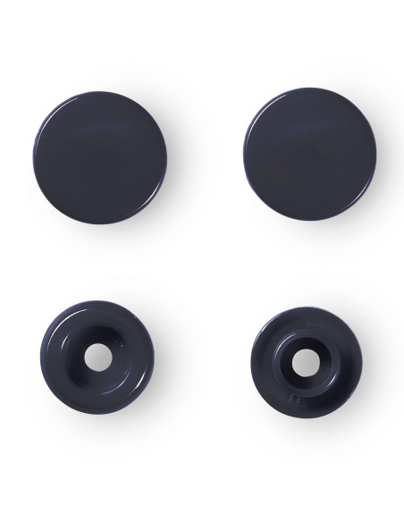 Set of 30 Color Snaps press buttons 12.4 mm - Navy
