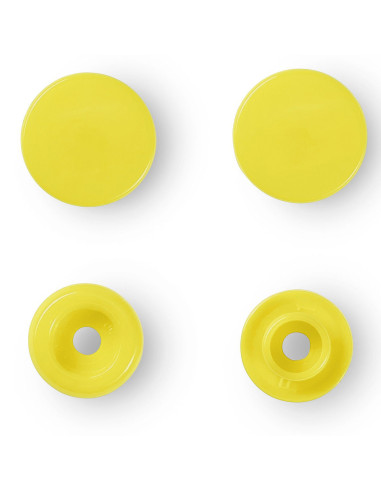 Set of 30 Color Snaps press buttons 12.4 mm - Light Yellow