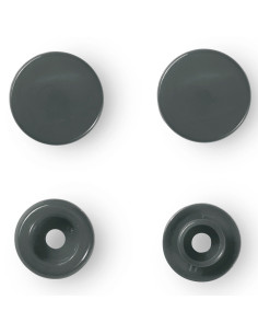 Set of 30 Color Snaps press buttons 12.4 mm - Dark Gray 2