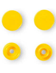 Set of 30 Color Snaps press buttons 12.4 mm - Yellow 2