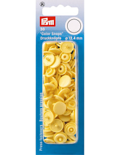 Set of 30 Color Snaps press buttons 12.4 mm - Banana