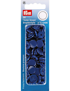 Set of 30 Color Snaps press buttons 12.4 mm - Royal Blue