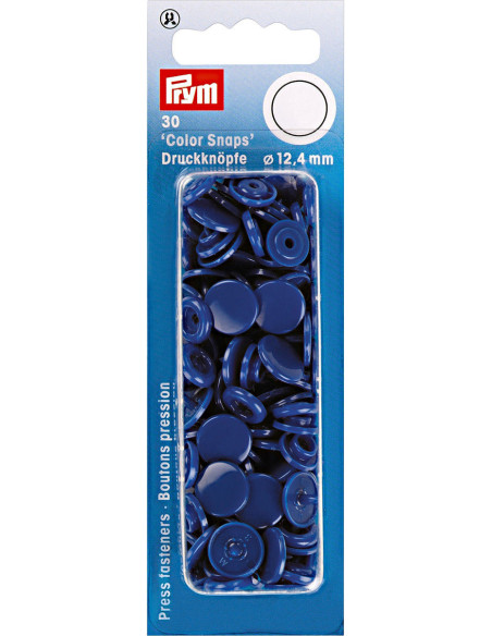 Set of 30 Color Snaps press buttons 12.4 mm - Royal Blue