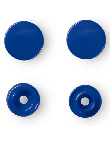 Set of 30 Color Snaps press buttons 12.4 mm - Royal Blue