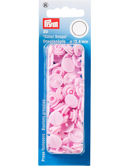 Set of 30 Color Snaps 12.4 mm - Pink
