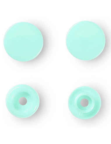 Set of 30 Color Snaps press buttons 12.4 mm - Mint