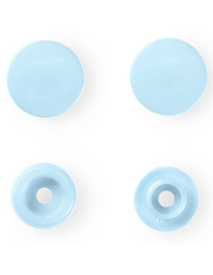 Set of 30 Color Snaps press buttons 12.4 mm - Light blue 2