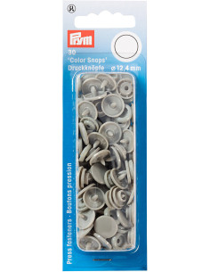 Set of 30 Color Snaps press buttons 12.4 mm - Gray