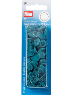 Set of 30 Color Snaps 12.4 mm - Petrol Blue