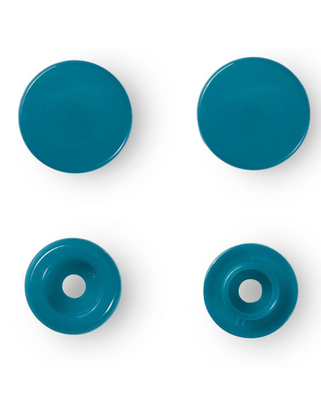 Set of 30 Color Snaps 12.4 mm - Petrol Blue