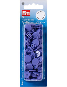 Set of 30 Color Snaps press buttons 12.4 mm - Lilac