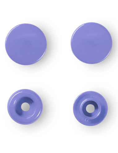 Set of 30 Color Snaps press buttons 12.4 mm - Lilac