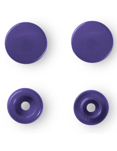 Set of 30 Color Snaps press buttons 12.4 mm - Dark Purple 2