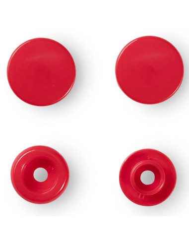 Set of 30 Color Snaps 12.4 mm - Red