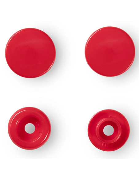 Set of 30 Color Snaps 12.4 mm - Red