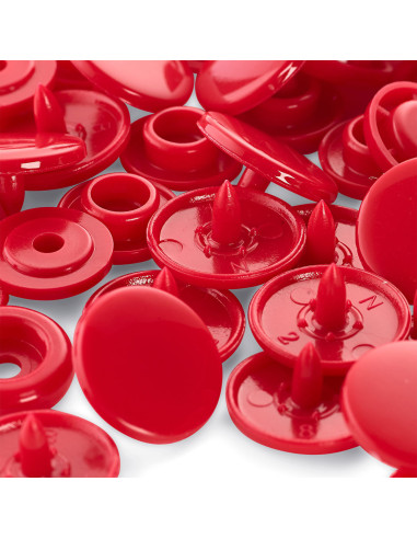 Set of 30 Color Snaps 12.4 mm - Red