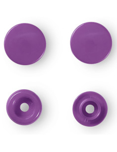 Set of 30 Color Snaps press buttons 12.4 mm - Amethyst Purple 2