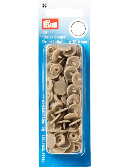 Set of 30 Color Snaps press buttons 12.4 mm - Champagne