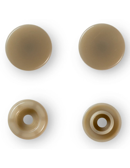 Set of 30 Color Snaps press buttons 12.4 mm - Champagne