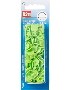 Set of 30 Color Snaps press buttons 12.4 mm - Apple Green