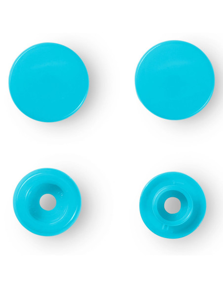 Set of 30 Color Snaps press buttons 12.4 mm - Dark Turquoise