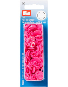 Set of 30 Color Snaps press buttons 12.4 mm - Fuchsia