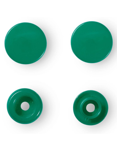 Set of 30 Color Snaps press buttons 12.4 mm - Grass green