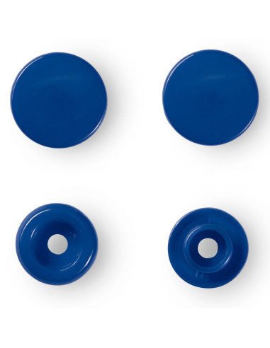 Set of 30 Color Snaps press buttons 12.4 mm - Dark Blue