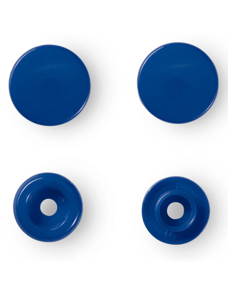 Set of 30 Color Snaps press buttons 12.4 mm - Dark Blue