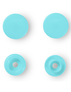 Set of 30 Color Snaps press buttons 12.4 mm - Light Turquoise 2