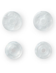 Set of 30 Color Snaps press buttons 12.4 mm - Matte transparent 2