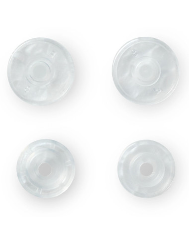 Set of 30 Color Snaps press buttons 12.4 mm - Matte transparent