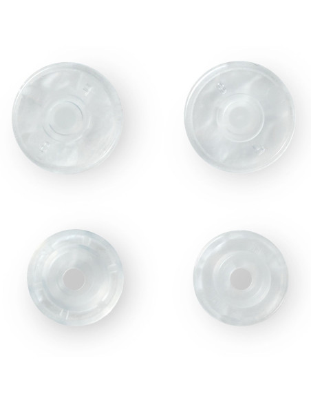 Set of 30 Color Snaps press buttons 12.4 mm - Matte transparent