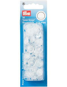 Set of 30 Color Snaps 12.4 mm - Bright Transparent