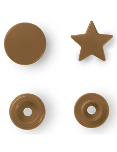 Set of 30 Color Snaps Star Press Studs 12.4 mm - Gold 2