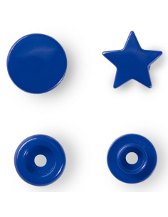 Set of 30 Color Snaps Star Press Studs 12.4 mm - Royal Blue 2