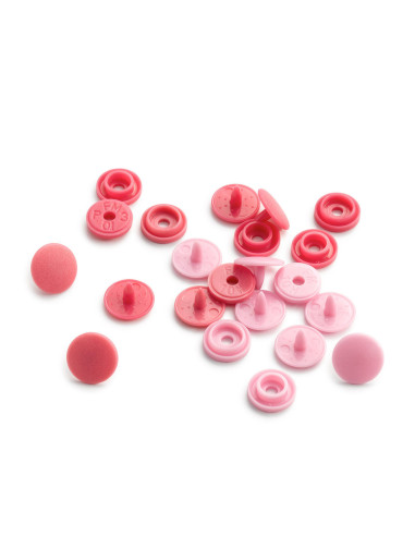 Set of 36 Color Snaps Mini 9 mm snap buttons - Shades of Pink