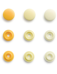 Set of 36 Color Snaps Mini 9 mm snap buttons - Yellow Gradient 2