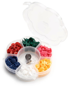 Box of 72 Color Snaps Mini 9 mm press buttons 2