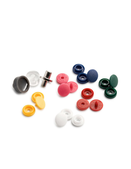 Box of 72 Color Snaps Mini 9 mm press buttons