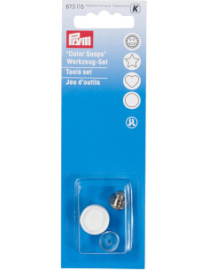 Tool kit for installing 12.4 mm Color Snaps buttons