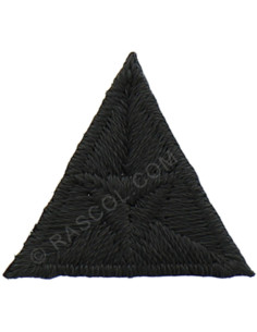 Dark gray iron-on fly patch