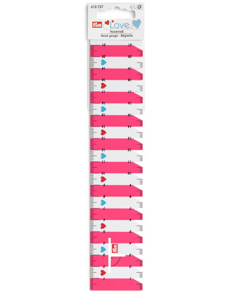 Hem and pleat gauge - Fuchsia pink