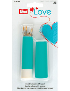 Rotating dispenser for pins and needles - Mint green