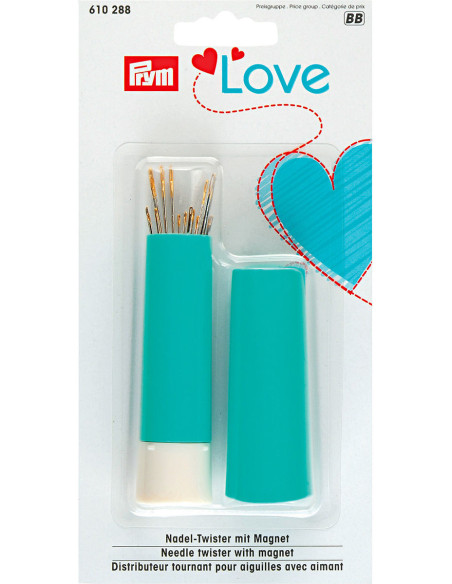 Rotating dispenser for pins and needles - Mint green